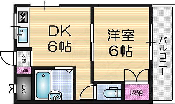 シリウス四條畷 ｜大阪府四條畷市南野４丁目(賃貸マンション1DK・4階・22.00㎡)の写真 その2