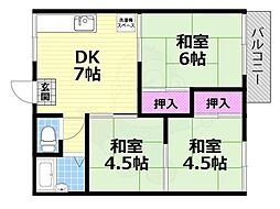 間取図画像 3DK