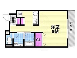 Sanpica・A ワンルームの間取図画像