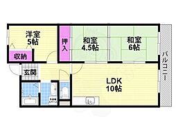 メゾン・ド・ボヌール 2LDKの間取図画像