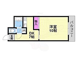 ハピネスカワグチ 1DKの間取図画像
