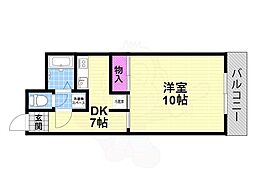 ハピネスカワグチ 1DKの間取図画像
