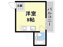 レインボー・エム ワンルームの間取図画像