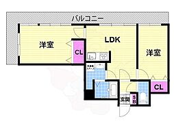 サニーコート 2LDKの間取図画像
