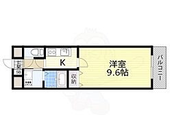 アンプルールフェールparfait 1Kの間取図画像