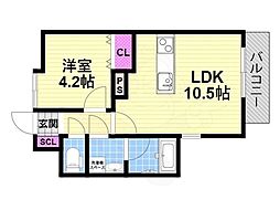 アーキビルド4 1LDKの間取図画像
