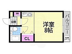 タケダマンション ワンルームの間取図画像