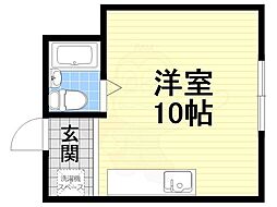 白井マンション ワンルームの間取図画像