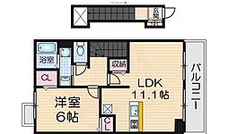 メゾン・フローラ 1LDKの間取図画像
