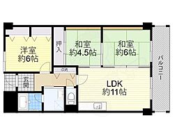 ガーデンスクエア 3LDKの間取図画像