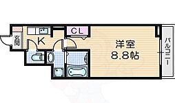 カーサ忍ヶ丘 1Kの間取図画像
