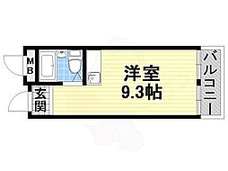 コスモピア ワンルームの間取図画像