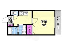 オレンジハイツ 1Kの間取図画像
