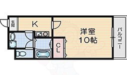 プルメリアコート 1Kの間取図画像