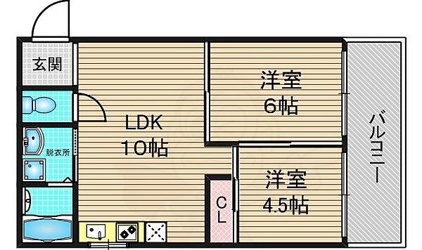 ドリームプラザ中津 ｜大阪府大阪市北区中津７丁目(賃貸マンション2LDK・6階・45.00㎡)の写真 その2