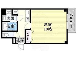 NUI南森町 4階1Kの間取り