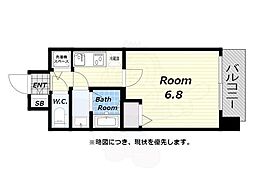 S-RESIDENCETEMMAGRACIS 1Kの間取図画像
