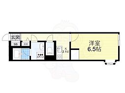 アルグラッド野田駅前 1Kの間取図画像