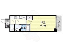 プレサンス梅田北ディア 1Kの間取図画像