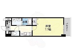 ラドゥセール梅田East 1Kの間取図画像