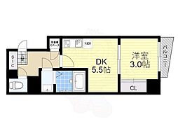 セレニテ本町ルフレ 1DKの間取図画像