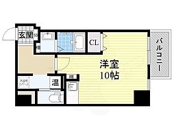 ダイドーメゾン大阪中之島 ワンルームの間取図画像