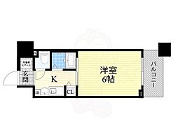 エステムコート梅田リトリーヴ 1Kの間取図画像