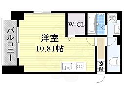 M.ヒルズ西本町 ワンルームの間取図画像