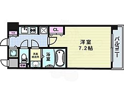 サムティ梅田2グロウアクシス 1Kの間取図画像