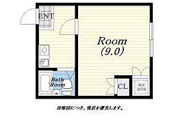 ヒューマンビレッジナカガワビル 1Kの間取図画像