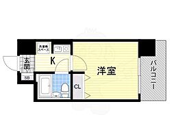 エスリード野田 1Kの間取図画像