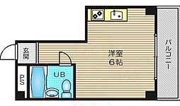 吉田マンション ワンルームの間取図画像