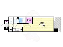 インザグレイス桜ノ宮 1Kの間取図画像