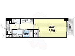 ラドゥセール梅田East 1Kの間取図画像