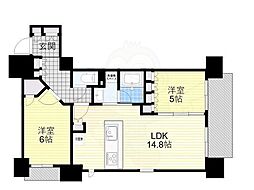 JP noie 同心 2LDKの間取図画像