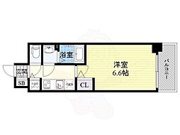 プレサンス梅田北オール 1Kの間取図画像