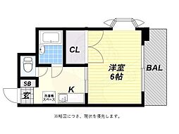 エステート野田 1Kの間取図画像