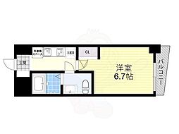 セレニテ本町ルフレ 1Kの間取図画像