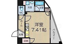 WINBELL同心一丁目 1Kの間取図画像