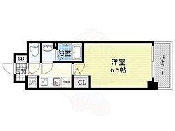 プレサンス梅田北オール 1Kの間取図画像