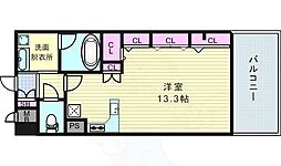 KAISEI梅田 1Kの間取図画像