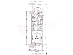 エスプレイス難波サウスゲート 1Kの間取図画像