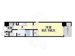 エスポルテ福島 1Kの間取図画像