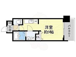 S-cute梅田中崎町 ワンルームの間取図画像