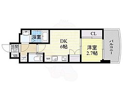 セレニテ福島シェルト 1DKの間取図画像