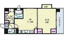 KAISEI梅田 1DKの間取図画像