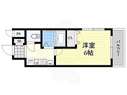 ラナップスクエア天満プライム 1Kの間取図画像