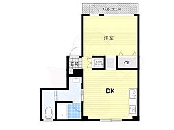 清水ケ丘ファーストビルディング 1DKの間取図画像