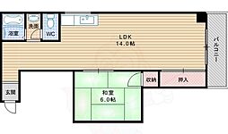 コーポ千陽 1LDKの間取図画像