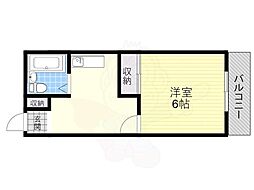 ハイツ一益 1DKの間取図画像